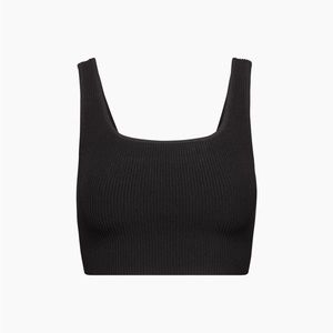 Babaton Sculpt Knit Squareneck Cropped Tank